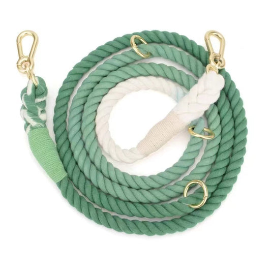 DOG ROPE LEASH - OMBRE GREEN